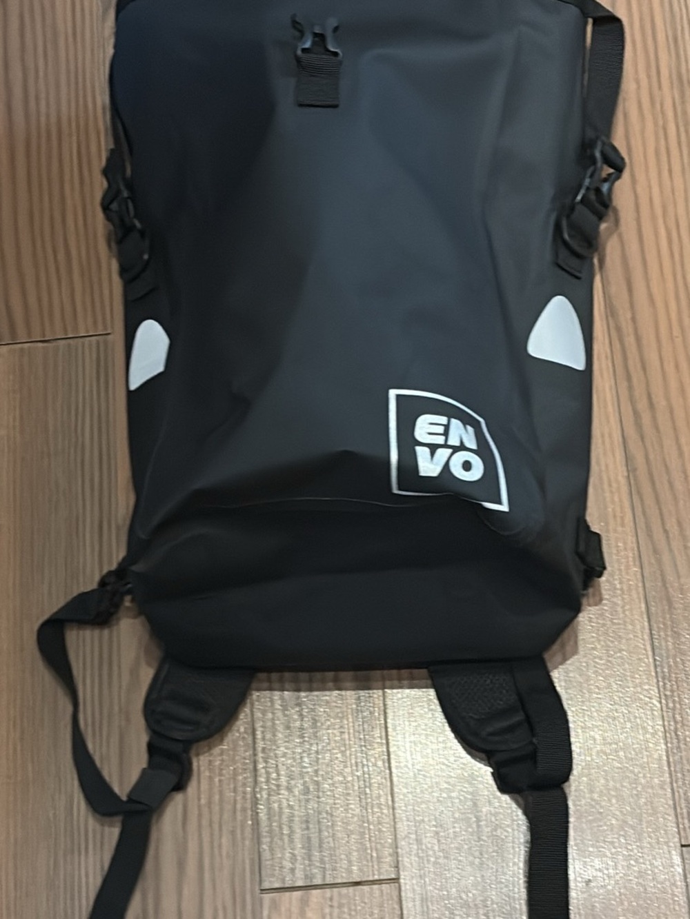 ENVO Waterproof Black Roll-Top Backpack for Men